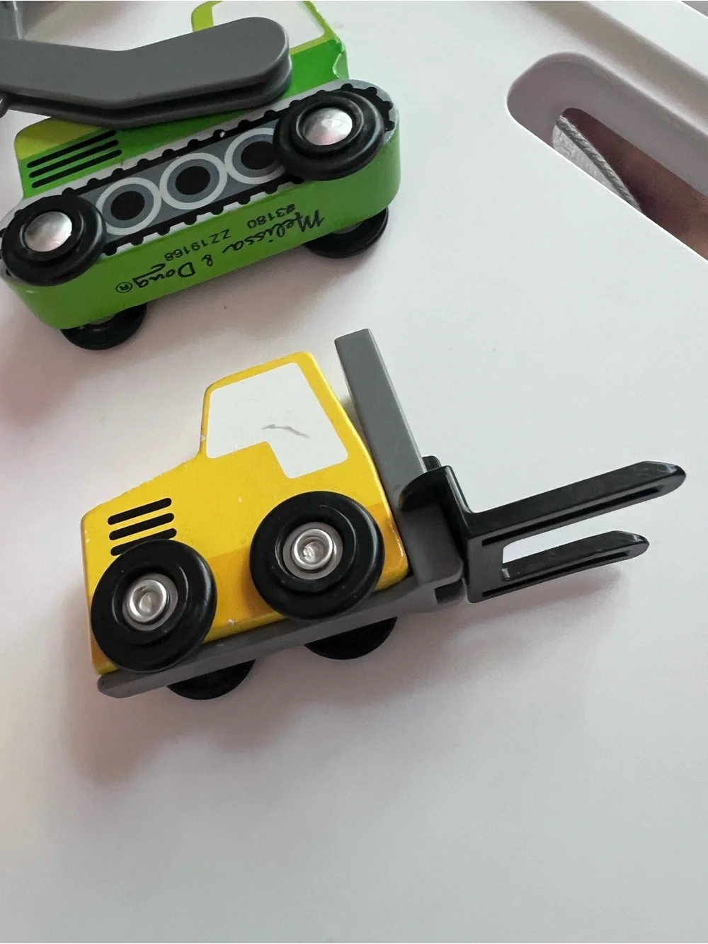 Melissa & Doug Wooden Construction Vehicles Set - 5 Toy Trucks